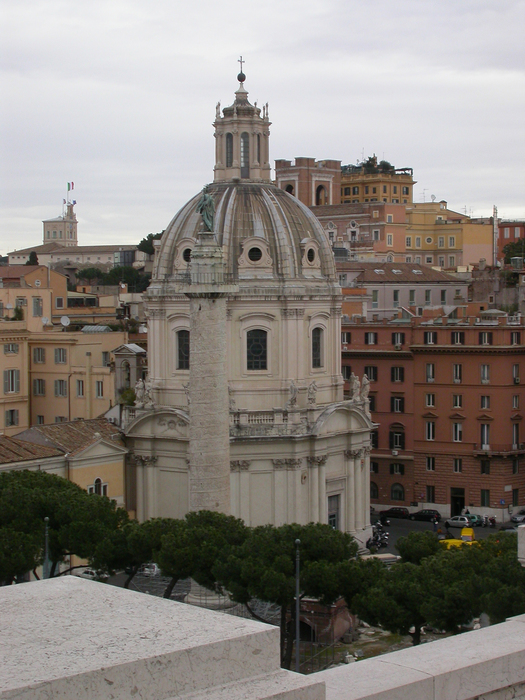 Victor Emmnuel II Monument Vittoriano Rome Italy Victory view Santissime Nome di Maria al Foro Traiano