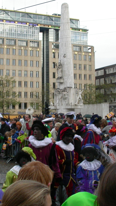 Zwarte Pieten with two little Pieten