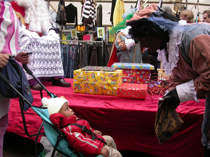 Zwarte Piet with a youngster